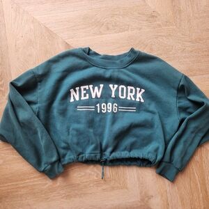 Cute And Comfy Crop New York Sweatshirt By Streetwear Society